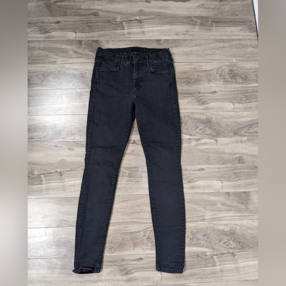 Mother Denim The Looker Skinny Jean Not Guilty Black Size 27 - Picture 1 of 13